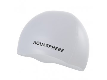Aqua Sphere plavecká čepice PLAIN SILICONE CAP - bílá/černá