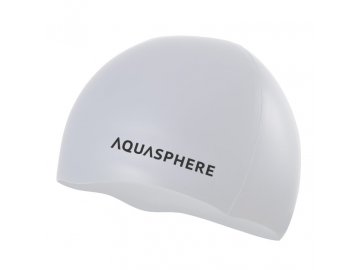 Plavecká čepice Aqua Sphere PLAIN SILICONE CAP, bílá/černá