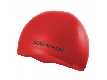Aqua Sphere plavecká čepice PLAIN SILICONE CAP, červená/černá