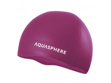 Aqua Sphere plavecká čepice PLAIN SILICONE CAP, růžová/bílá