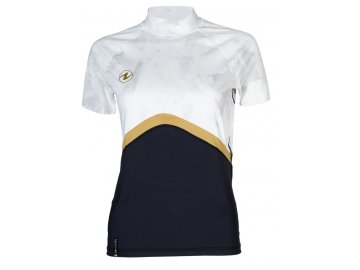 Dámské tričko Aqualung RASHGUARD SLIM FIT, bílá/černá