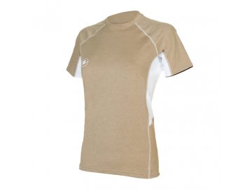 Aqualung dámské tričko RASHGUARD LOOSE FIT, béžová/bílá