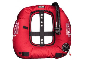 Křídlo na dvojče Tecline Donut 22 Special Edition Rebreather II, (22kg/50lbs), červené