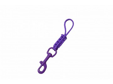 Karabina fialová s fialovou šňůrkou JTLine, 90mm (typ B)