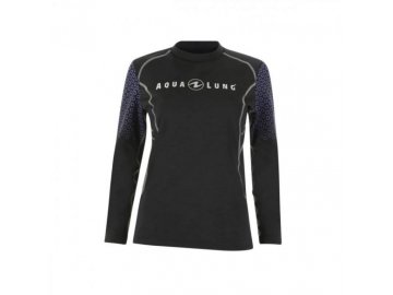 Dámské tričko Aqualung TOP NEOPREN CERAMIQ SKIN LONG, černé