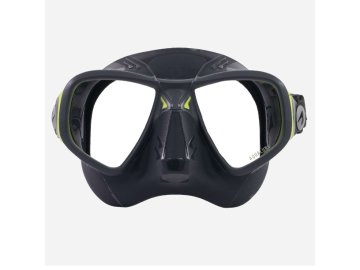 Maska pro freediving Aqualung MICROMASK X, ASPHALT/YELLOW