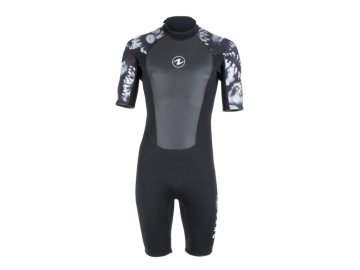 Pánský neoprenový oblek Aqualung HYDROFLEX SHORTY BLACK/WHITE, 3mm