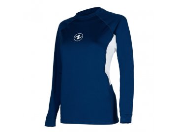 Aqualung dámské tričko RASHGUARD LOOSE FIT, námořní modrá/bílá