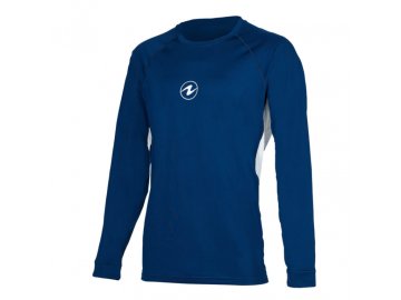 Pánské tričko Aqualung RASHGUARD LOOSE FIT, námořní modrá/bílá