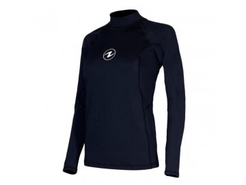 Dámské tričko Aqualung RASHGUARD SLIM FIT, černá