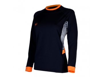 Dámské tričko Aqualung RASHGUARD LOOSE FIT, černá/oranžová/šedá
