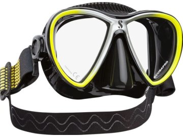 Potápěčská maska Scubapro SYNERGY TWIN TRUFIT w/COMFORT STRAP, černá/žlutá