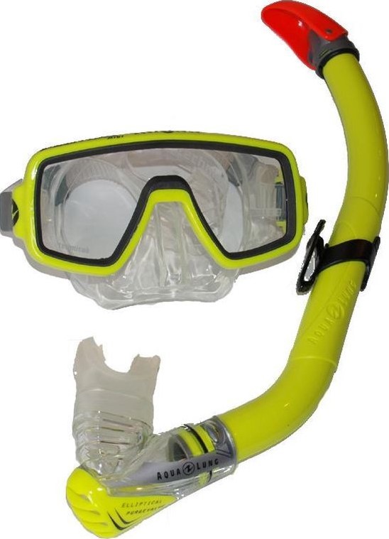 Aqualung - Technisub Šnorchlovací a potápěčský set Aqualung Technisub VENTURA MIDI + HELIOX P.V. MIDI, lime 118420lime