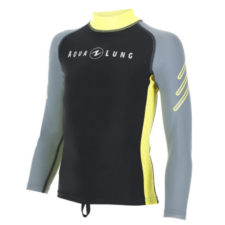 Levně Dětské tričko Aqualung RASHGUARD JUNIOR, LIME/GREY