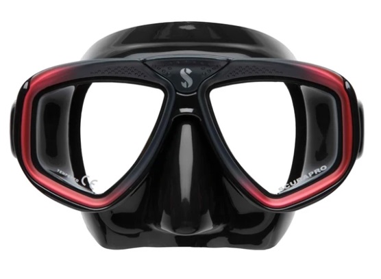 Potápěčská maska Scubapro ZOOM EVO, silikon černý, černá/červená 24157006