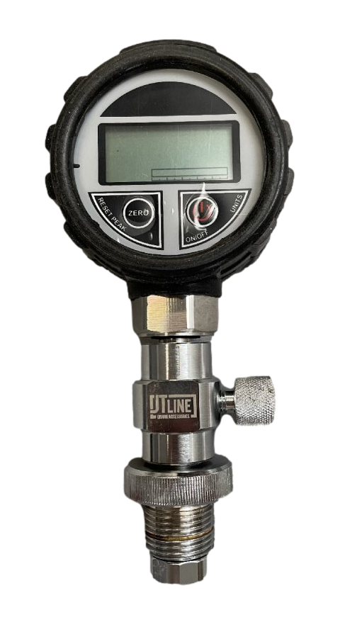 Kontrolní manometr HP JTLine / DIN 300 bar (digitální manometr) - odpouštění šroubkem