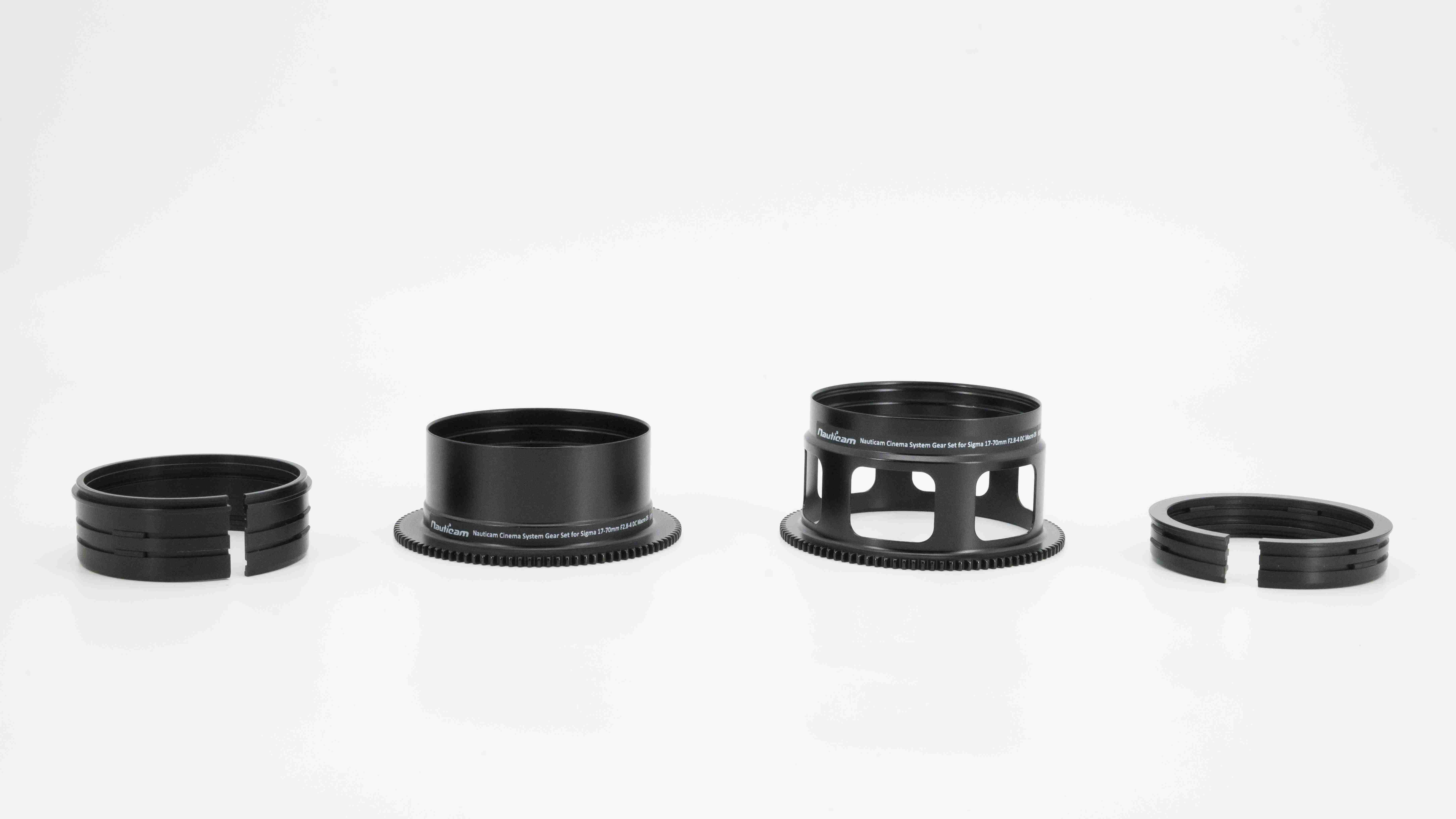 Nauticam CINEMA SYSTEM GEAR SET pro objektiv SIGMA 17-70MM F2.8-4 DC MACRO OS HSM | C