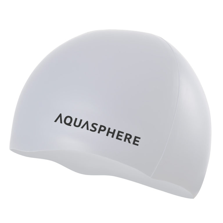 Levně Plavecká čepice Aqua Sphere PLAIN SILICONE CAP, bílá/černá SA212EU0901