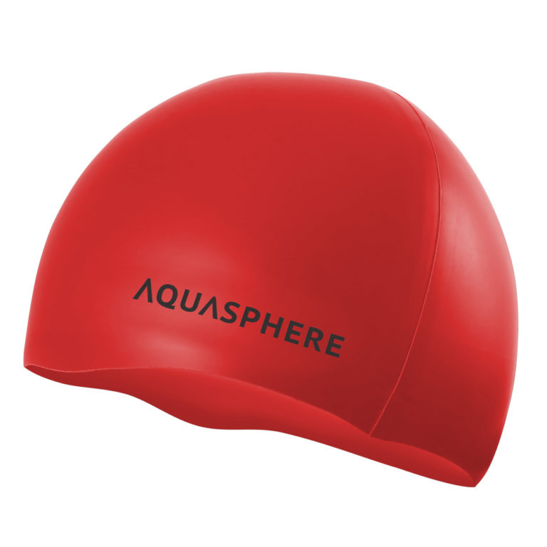 Levně Plavecká čepice Aqua Sphere PLAIN SILICONE CAP, červená/černá SA212EU0601