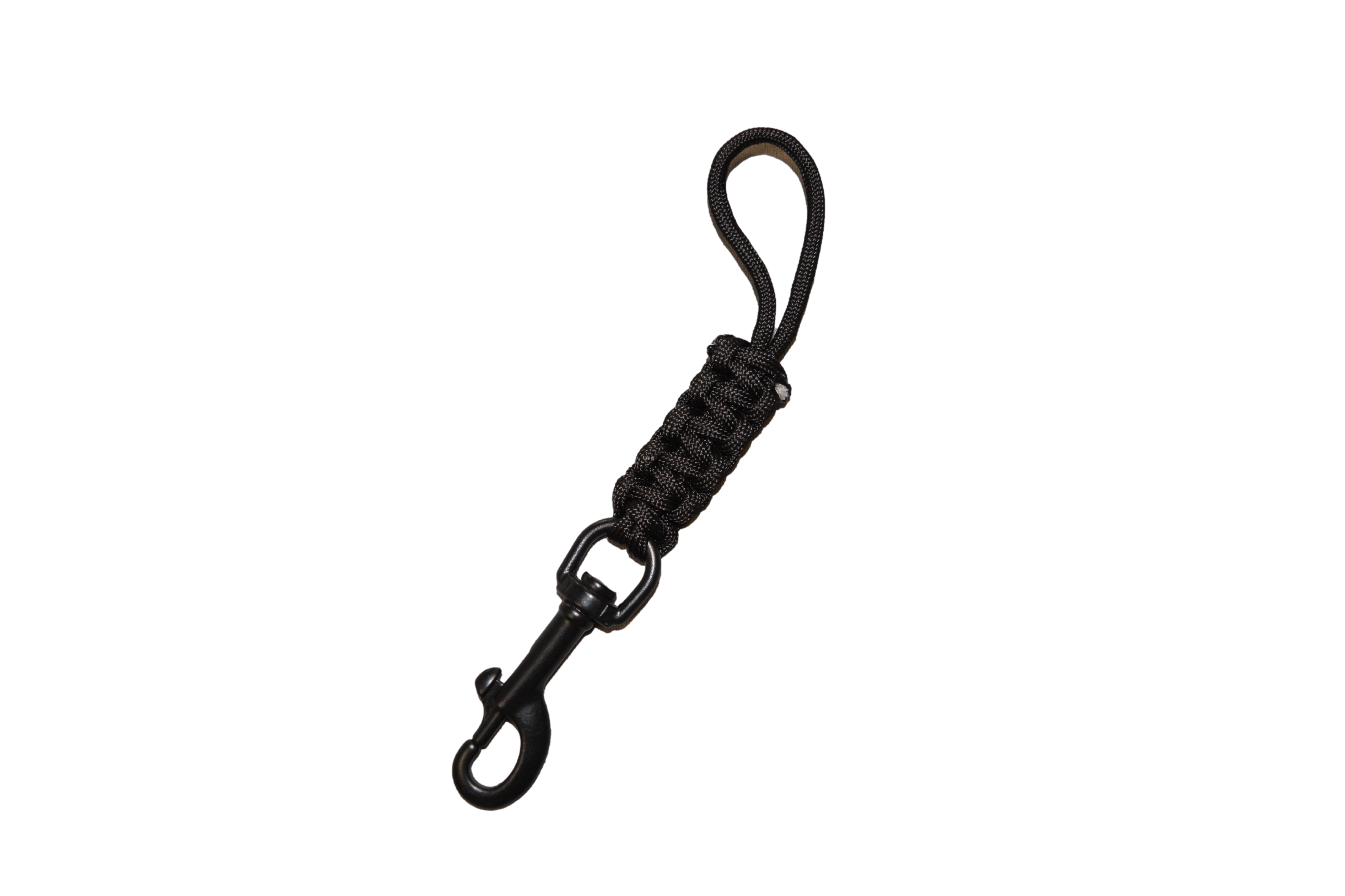 Levně JTLine Karabina černá s černou šňůrkou JTLine, 75mm (typ A) JTL-6259