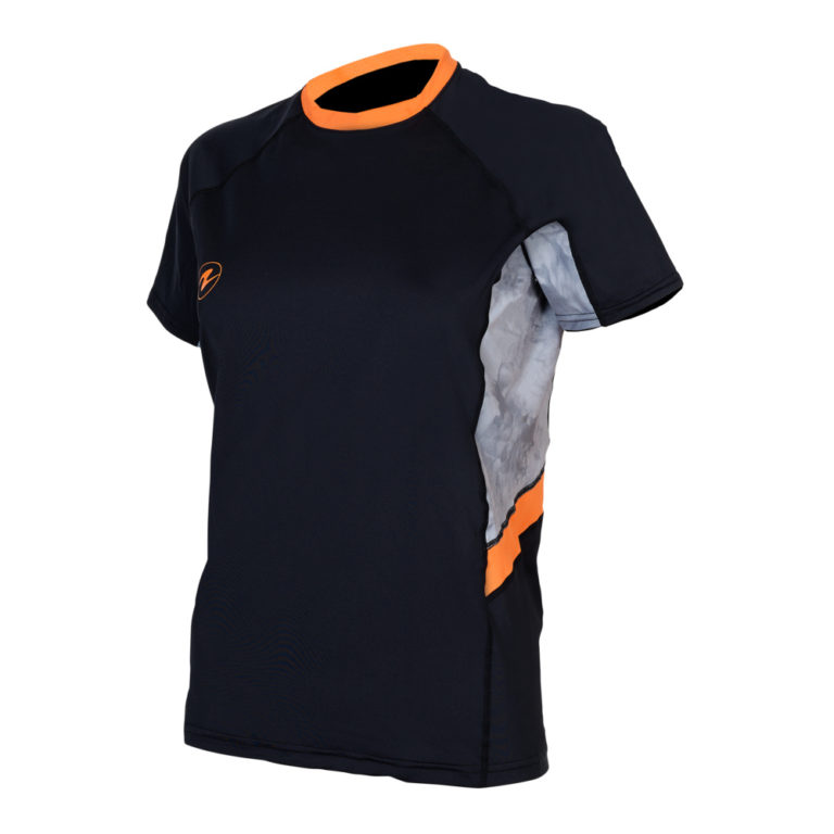 Dámské tričko Aqualung RASHGUARD LOOSE FIT, černá/šedá