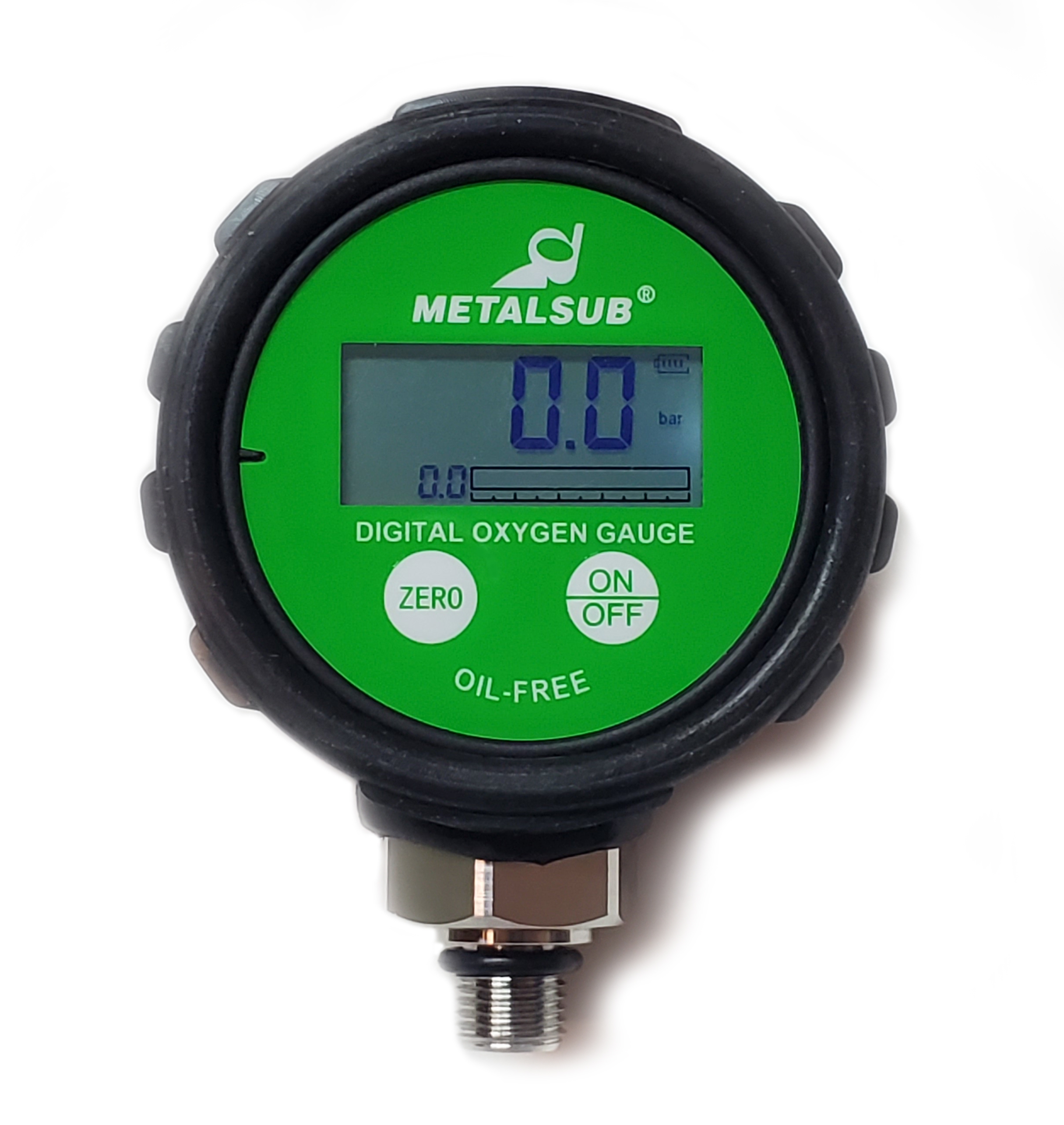 Metalsub digitální manometr kyslíkový 68mm, 400 bar s krytem