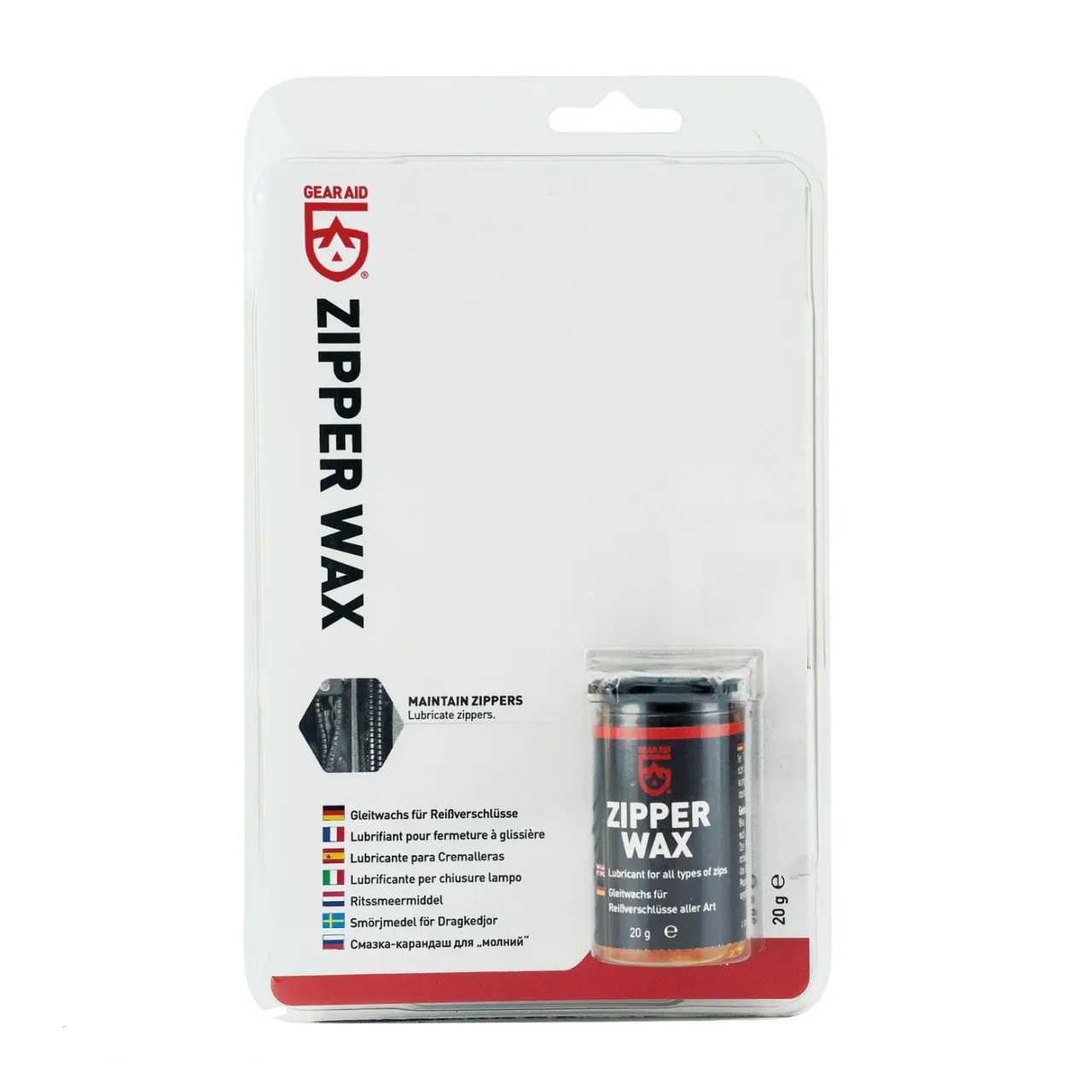 Levně Silikonový vosk na zipy Gear Aid Zipper Wax 20g 28116