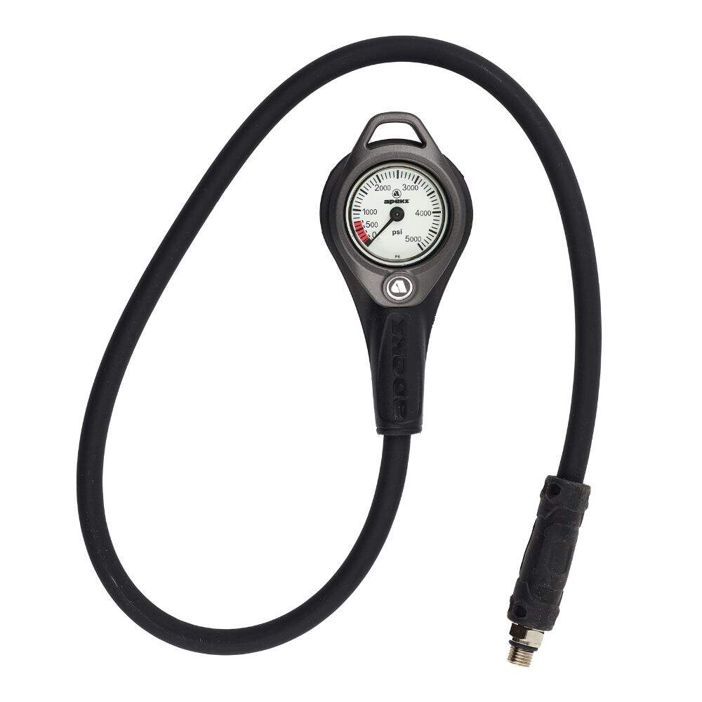 Levně Manometr 300 Apeks PEWTER | HP hadice 0,8 m | Stupnice PSI NS131131