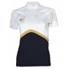 Aqualung tričko RASHGUARD SLIM FIT SHORT SLEEVE WOMEN BLACK/WHITE dámské, krátký rukáv