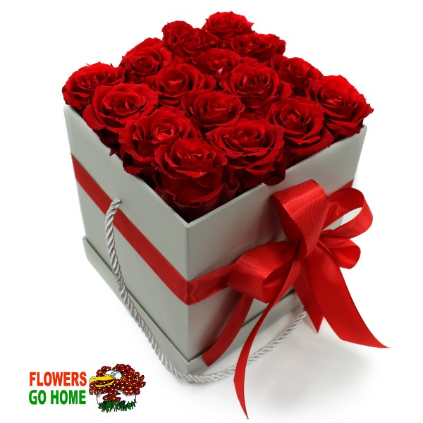 Stabilizované růže v krabici
