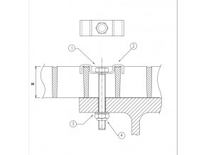 M30SM úchyt s vrtáním do konstrukce