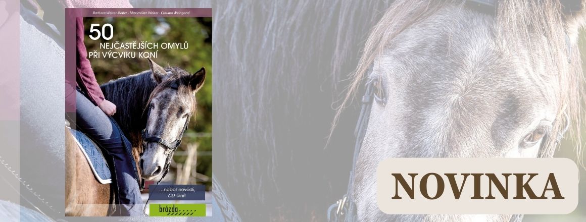 fotka knihy s názvem 50 nejčastějších omylů při výcviku koní