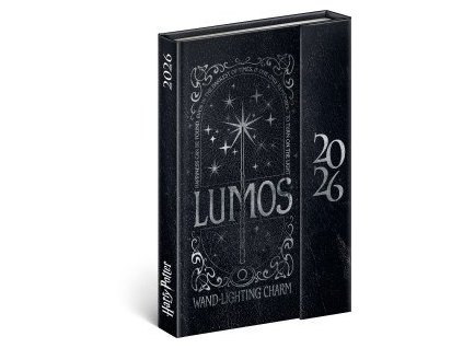 Diář 2026: Harry Potter/Lumos - týdenní, magnetický, 11 x 16 cm
