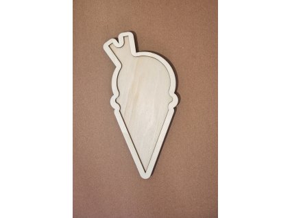 Drevená tácka v tvare zmrzlina