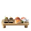 dubovy podnos na servirovanie sushi a japonskeho jedla