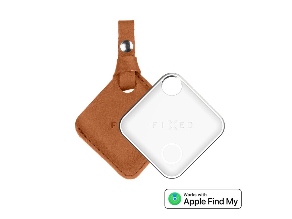 Pouzdro FIXED Case for Tag z pravé hovězí kůže s Tagem, hnědé
