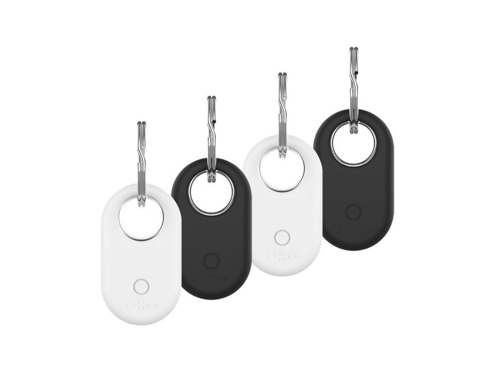 Silikonové pouzdro FIXED Silky pro Samsung SmartTag2 4ks, 2x černé + 2x bílé