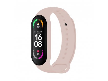 Silikonový řemínek FIXED Silicone Strap pro Xiaomi Band 7/ Mi Band 6/ Mi Band 5, růžový