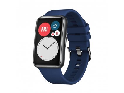 Silikonový řemínek FIXED Silicone Strap pro Huawei Watch FIT, modrý