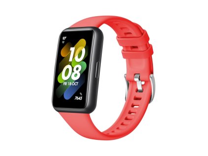 Silikonový řemínek FIXED Silicone Strap pro Huawei Band 7, červený