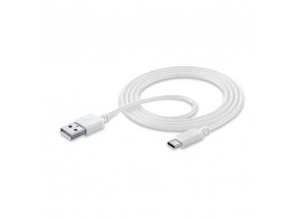 USB datový kabel Cellularline s USB-C konektorem a podporou Power Delivery (PD), 60W max, 120 cm, bílý