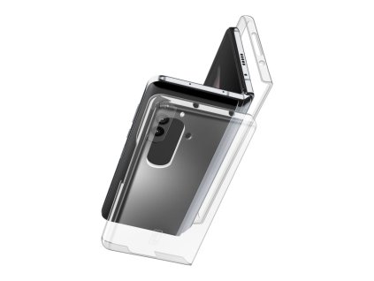 Zadní kryt s ochranným rámečkem Cellularline Clear Duo pro Samsung Galaxy Z Fold5, čirý