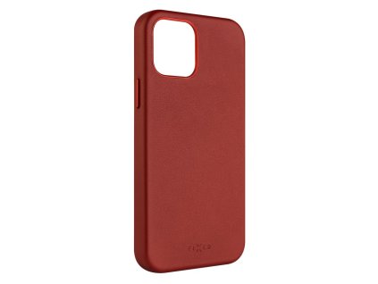 Kožený zadní kryt FIXED MagLeather s podporou MagSafe pro Apple iPhone 12/12 Pro, červený