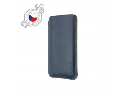 Tenké pouzdro FIXED Slim vyrobené z pravé kůže pro Apple iPhone 12 Pro Max/13 Pro Max, modré