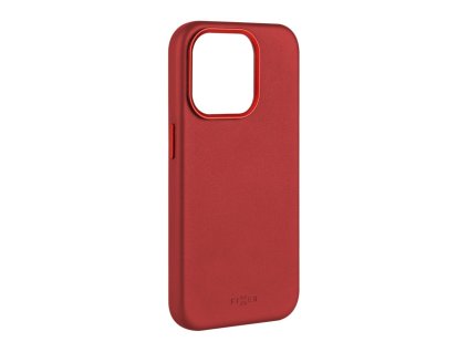 Kožený zadní kryt FIXED MagLeather s podporou MagSafe pro Apple iPhone 14 Pro, červený