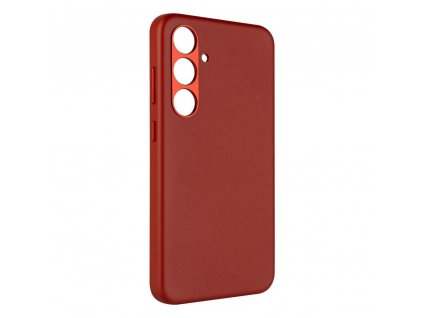 Kožený zadní kryt FIXED MagLeather s podporou MagSafe pro Samsung Galaxy S24+, červený