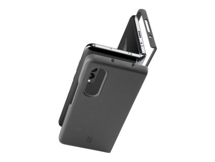 Ochranný kryt Cellularline Fit Duo pro Samsung Galaxy Z Fold4, PU kůže, černý