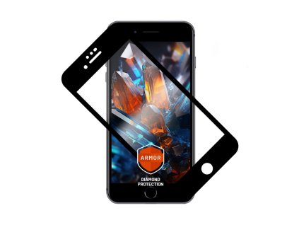 Prémiové ochranné tvrzené sklo FIXED Armor s aplikátorem pro Apple iPhone 7/8/SE (2020/2022), černé