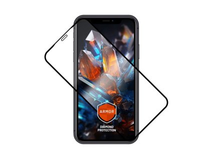 Prémiové ochranné tvrzené sklo FIXED Armor s aplikátorem pro Apple iPhone XR/11, černé