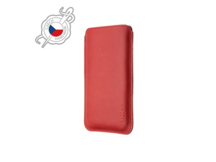 Tenké pouzdro FIXED Slim vyrobené z pravé kůže pro Apple iPhone 12 Pro Max/13 Pro Max, červené